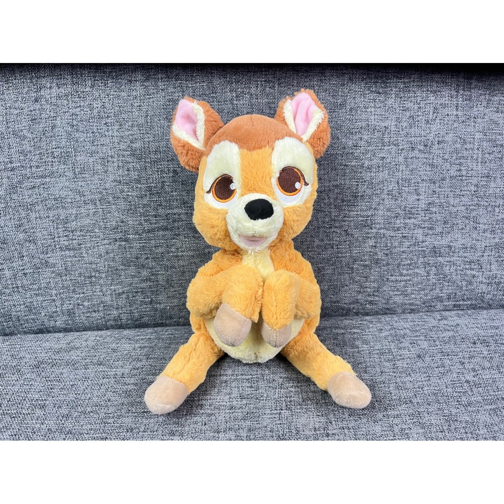 Disney Parks Bambi Plush Stuffed Animal Classic Forest Fawn Sitting Deer 11 inch